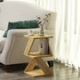 Hanah Home Albeni Sapphire Oak Mesa Lateral Roble Zafiro 30x50x30 cm Tablero Melamina 18mm